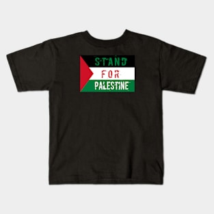 Stand for Palestine Flag Artwork Kids T-Shirt